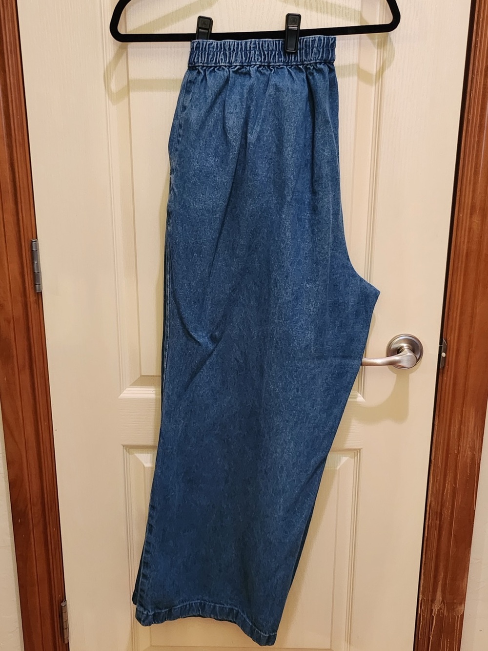 Woman Within Relaxed Fit Elastic Waist Jeans - Blue Denim Womens Plus Size 24W